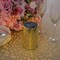 3 Metallic Gold 3x5 in Plastic LEDLANTERN LAMPS Flower Design Party Decorations